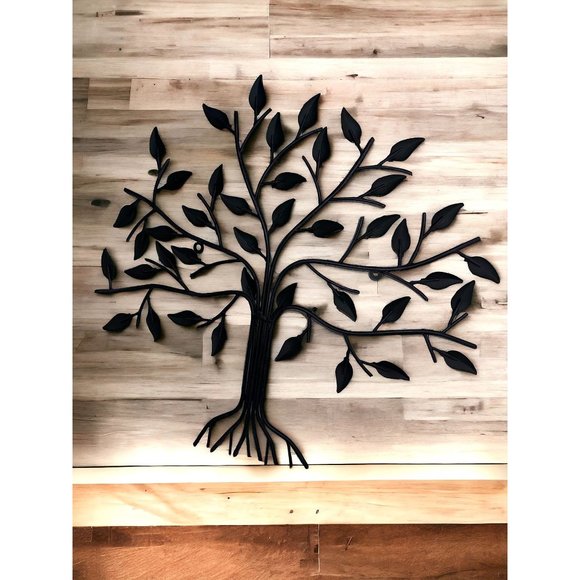 Rustic Brown Metal Tree Wall Decor Sculpture - Picture 6 of 7